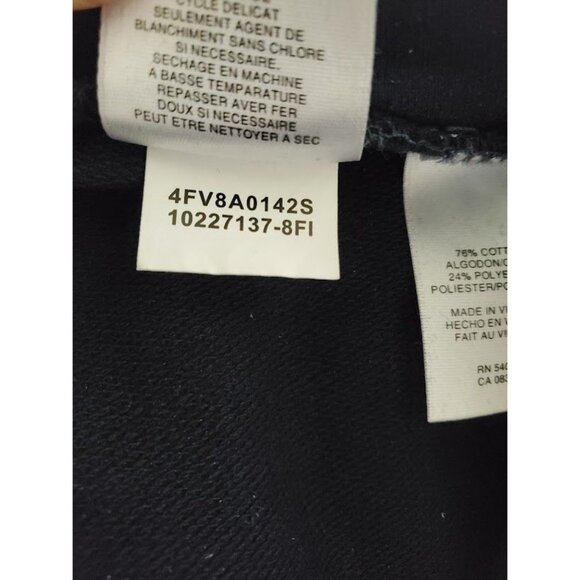 Anne Klein Sport Navy Hoodie Jogger Set Striped Lined Zip Jacket Small - Picture 7 of 7